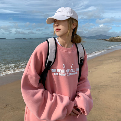 Sudadera Suelta Mujer Estilo Coreano Hip Hop Urbano - Image 13