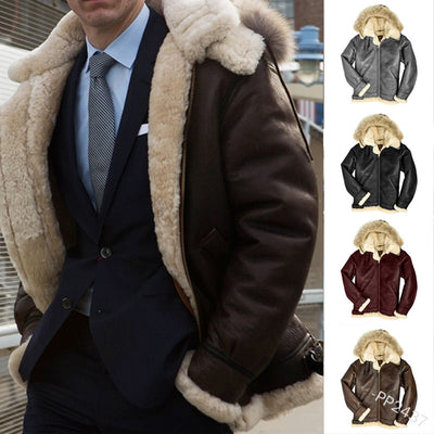 Abrigo Acolchado para Hombre con Cuello de Pelaje Integrado