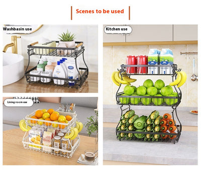 Canasta Organizadora de Dos Niveles para Frutas y Snacks - Image 20