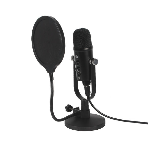 Micrófono Condensador USB para Grabación en Casa y Estudio