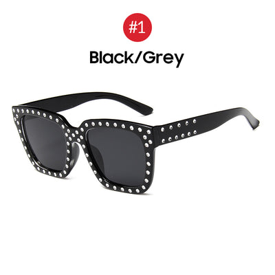 Gafas de Sol Grandes con Strass Estilo Europeo y Americano para Mujer - Image 3