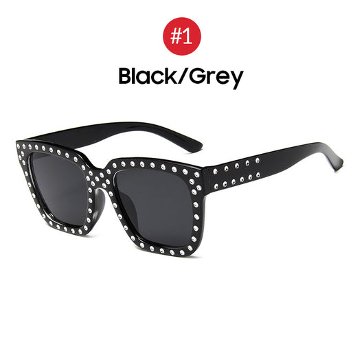 Gafas de Sol Grandes con Strass Estilo Europeo y Americano para Mujer - Image 3