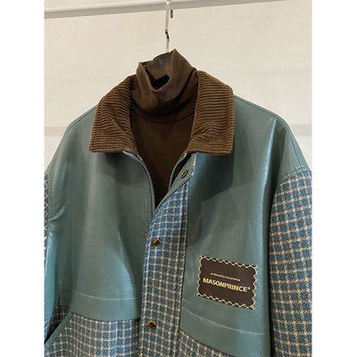 Chaqueta de Cuero y Lana Retro Versátil - Estilo Suave y Elegante - Image 14