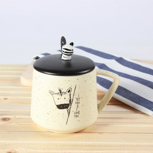Taza de Cerámica Artesanal con Jirafa Kawaii Dibujada a Mano - Image 18