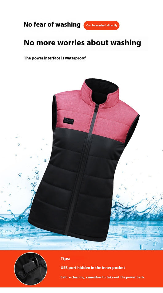 Chaleco Térmico Inteligente con 4 Zonas de Calor Independientes - Cuello V - Image 11