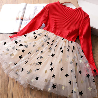 Vestido Niña Estrellas de Cinco Puntas con Rayas - Image 7