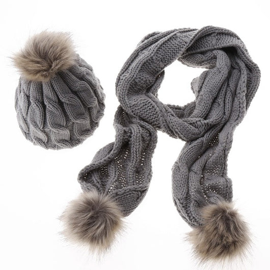 Conjunto de Gorro y Bufanda de Lana para Mujer Diseño Figura 8 - Image 6