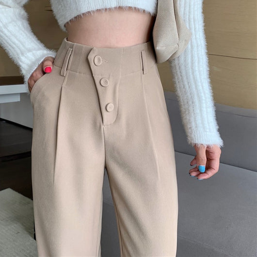 Pantalones Rectos Amplios para Otoño e Invierno - Corte Slim Pierna Ancha - Image 11
