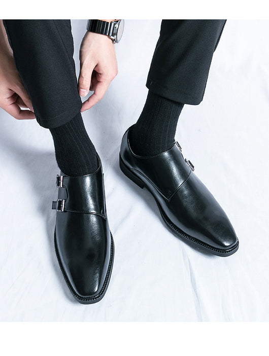 Zapatos Formales de Cuero para Hombre con Hebilla - Elegancia Profesional y Comodidad - Image 12