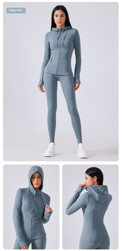 Sudadera Deportiva Mujer con Capucha - Efecto Reductor y Silueta Estilizada - Image 14