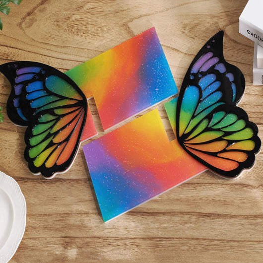 Molde de Silicona Estantería Mariposa en Resina - Bandeja Decorativa para Libros y Escrituras - Image 4
