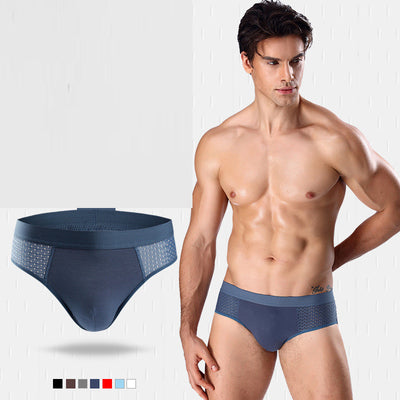 Calzoncillos Hombre Malla Hueca Ice Silk Cintura Media - Image 14