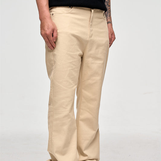 Pantalones Casuales Slim Fit Ligeramente Acampanados
