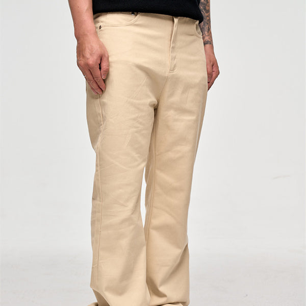 Pantalones Casuales Slim Fit Ligeramente Acampanados