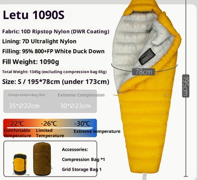 Saco de Dormir Ultraligero de Plumón para Camping - Image 20