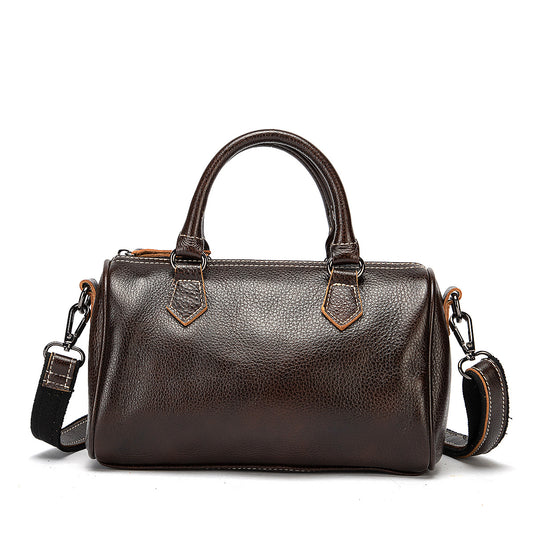 Bolso Retro de Cuero Genuino para Mujer - Diseño Casual y Portátil - Image 2