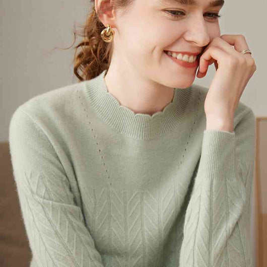 Suéter Cuello Alto en Cashmira Pura para Mujer - Corte Holgado - Image 7