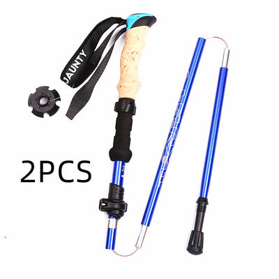 Bastón de Trekking Telescópico Plegable de 5 Secciones - Mango EVA Ergonómico - Image 7