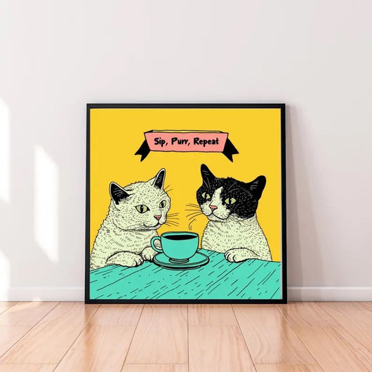 Cuadro Decorativo Retro Gato Cartoon para Hogar y Restaurantes - Image 15
