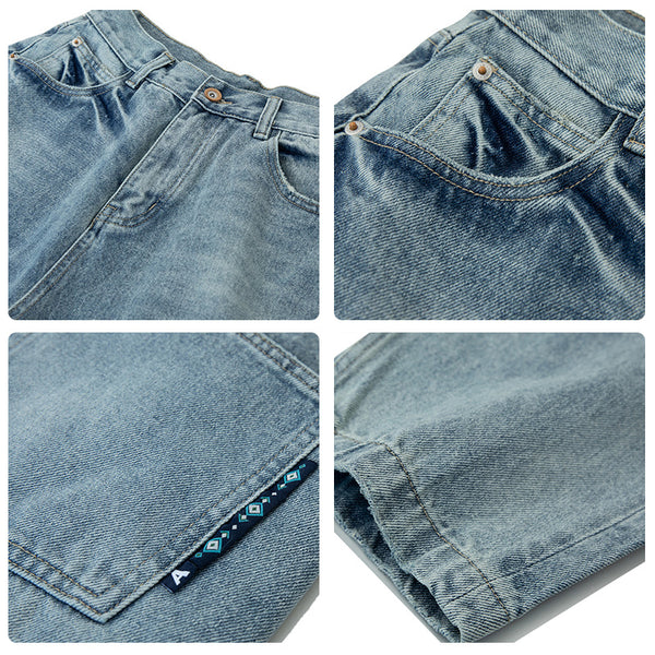 Jeans Retro Desgastados para Hombre - Estilo Vintage Auténtico