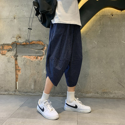 Pantalones de Lino Hombre Talla Grande Pierna Ancha