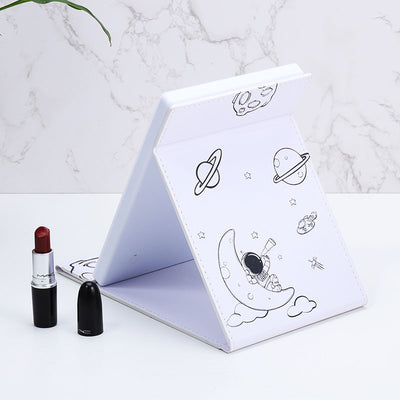 Espejo de Maquillaje Portátil con Luz LED Plegable - Image 10