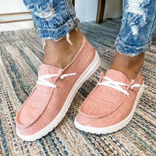 Zapatos de Lona Casual para Mujer - Colores Sólidos - Image 5