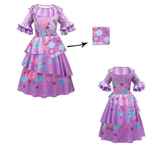 Vestido Princesa Infantil con Falda y Blusa de Manga Corta - Image 5