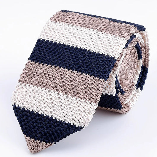 Corbata Retro Británica Coreana de Lana Tejida a Mano con Punta Afilada - Image 17