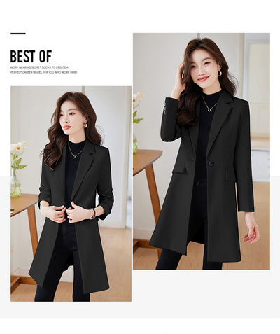 Abrigo Trench Coat Midi Negro para Mujer - Image 10