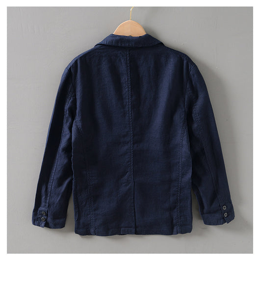 Traje de Lino con Cuello Clásico - Diseño Retro Fácil de Combinar - Image 14