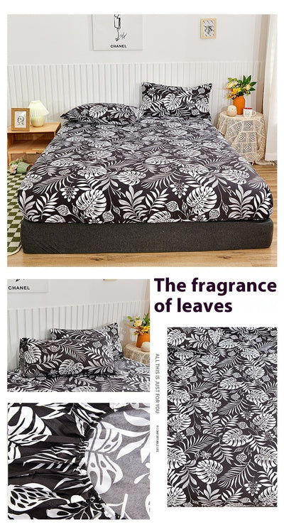 Juego de Sábana Ajustable y Funda de Almohada Estampada Suave - Image 19