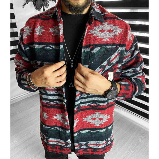 Chaqueta Casual Hombre con Estampado Étnico - Image 4