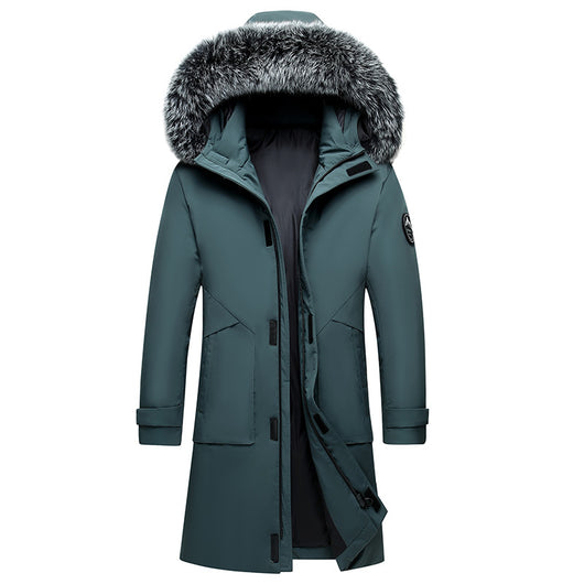 Abrigo Acolchado Hombre con Cuello de Piel de Zorro - Impermeable y Cálido - Image 3