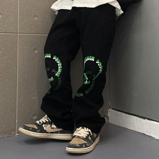 Pantalones Jeans Hombre Rectos Sueltos Pierna Ancha