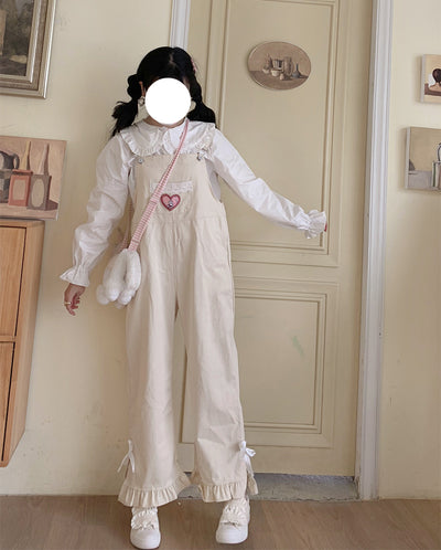 Overol Holgado Kawaii Primavera Verano con Moños - Estilo Soft Girl Japonés - Image 15