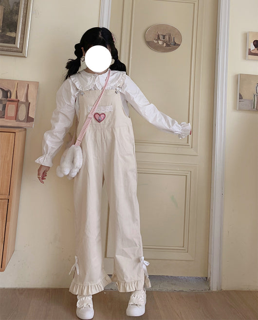Overol Holgado Kawaii Primavera Verano con Moños - Estilo Soft Girl Japonés - Image 15