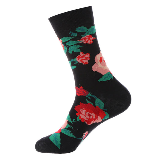 Calcetines Tobilleros de Algodón para Otoño e Invierno con Flores - Image 10