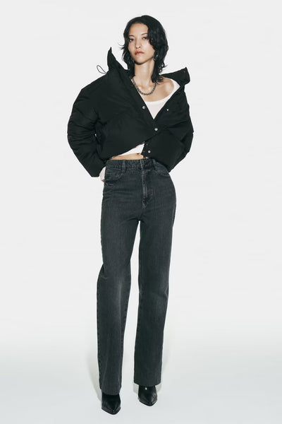 Chaqueta Acolchada Suelta con Cuello Parado - Algodón Premium - Image 15
