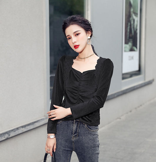 Blusa Corta Otoñal con Cintura Alta para Mujer - Image 6