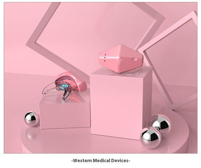 White and clear plastic beauty lip care instrument with red light elements for at-home lip treatment. - Image 8