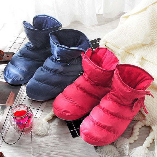 Bolsa Térmica para Mujer Otoño-Invierno con Pantuflas de Algodón Acolchado Antideslizantes