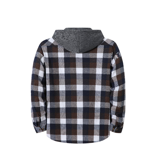 Chaqueta Hoodie Cuadriculada Moderna para Hombre - Image 23