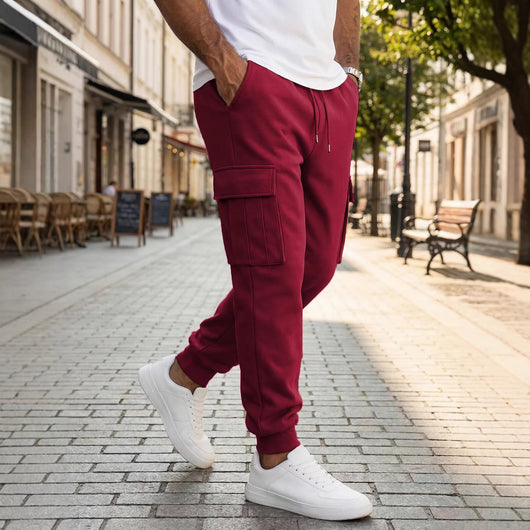 Pantalones de Trabajo Casual para Hombre con Múltiples Bolsillos y Cordón Ajustable - Image 3