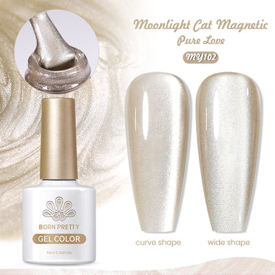 Esmalte de Uñas Gel Ojo de Gato Blanco Porcelana - Efecto Luz Lunar - Image 6
