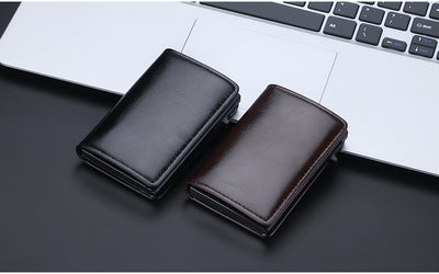 Cartera Minimalista de Cuero Engrasado con Protección Antimagnética - Image 19