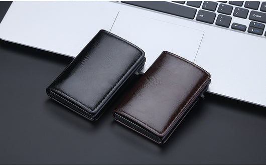 Cartera Minimalista de Cuero Engrasado con Protección Antimagnética - Image 19
