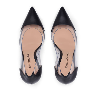 Zapatos de Tacón Alto Puntiagudo con Detalles en PVC - Image 19