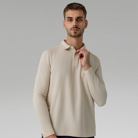 Polo Deportivo Manga Larga Transpirable Secado Rápido para Hombre - Image 8