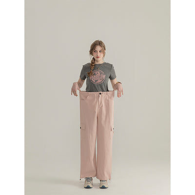 Camiseta Gris de Verano con Cuello Redondo y Letras en los Hombros - Image 11